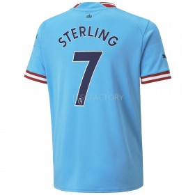 Koszulka Manchester City Sterling 7 Domowe Stroje Piłkarskie 2022/23 Krótki Rękaw
